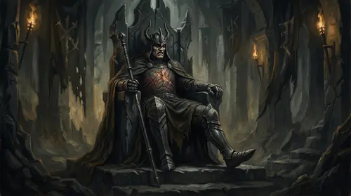 Morgoth on his throne in later years, still limping from the wound, still bearing the seven scars. His face twisted with the memory of fear and pain when one elf made him cry out in anguish. The…