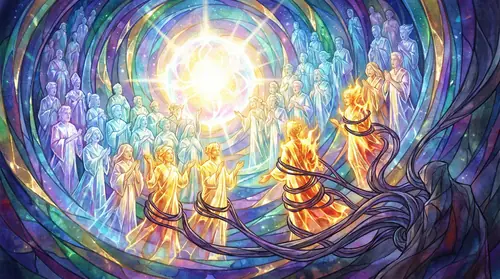 A vision of the Ainulindale -- the Music before the world was made. Among the Ainur singing before Iluvatar, some figures burn with particular intensity: \'evil spirits that followed Melkor and became…