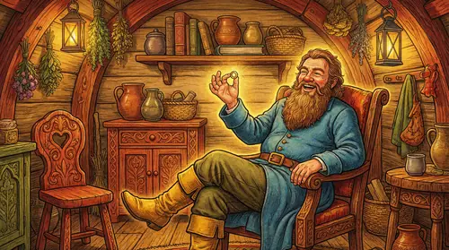 Tom Bombadil in his woodland house, holding the One Ring casually between thumb and forefinger, laughing with genuine merriment. The Ring that terrified Gandalf and enslaved kings is to him merely an…