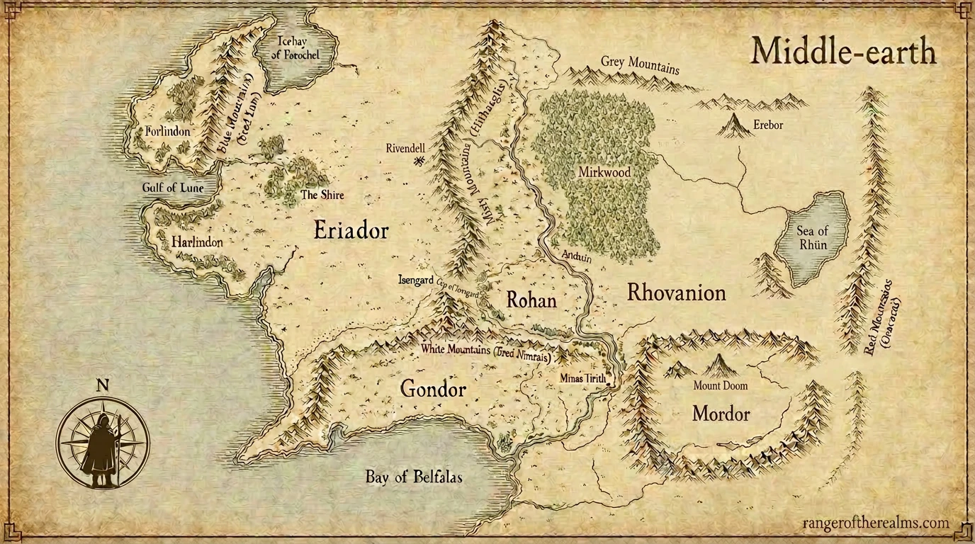Middle-earth in the Third Age, the world of the War of the Ring.