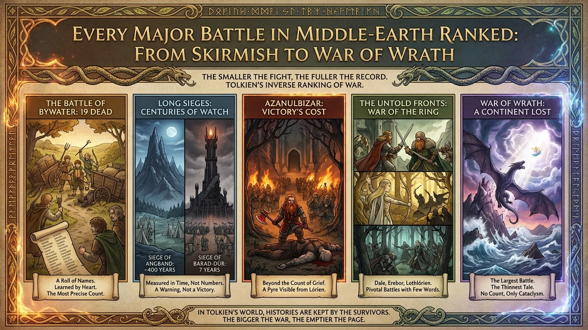 Middle-earth Battles Ranked: Numbers Tolkien Never Wrote | Explained Infographic