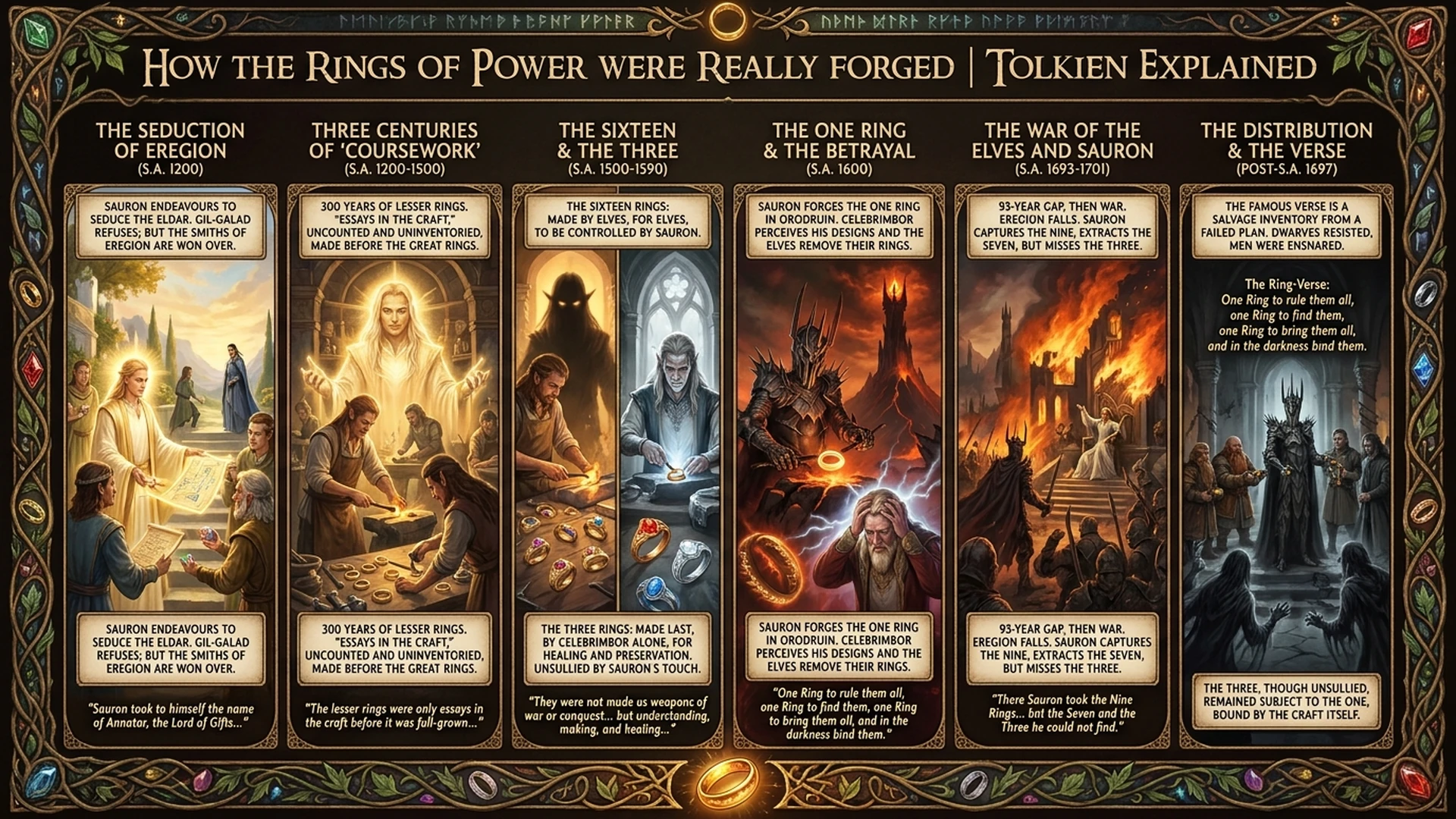 Nineteen Rings and One Lie: How the Rings of Power Were Made Infographic