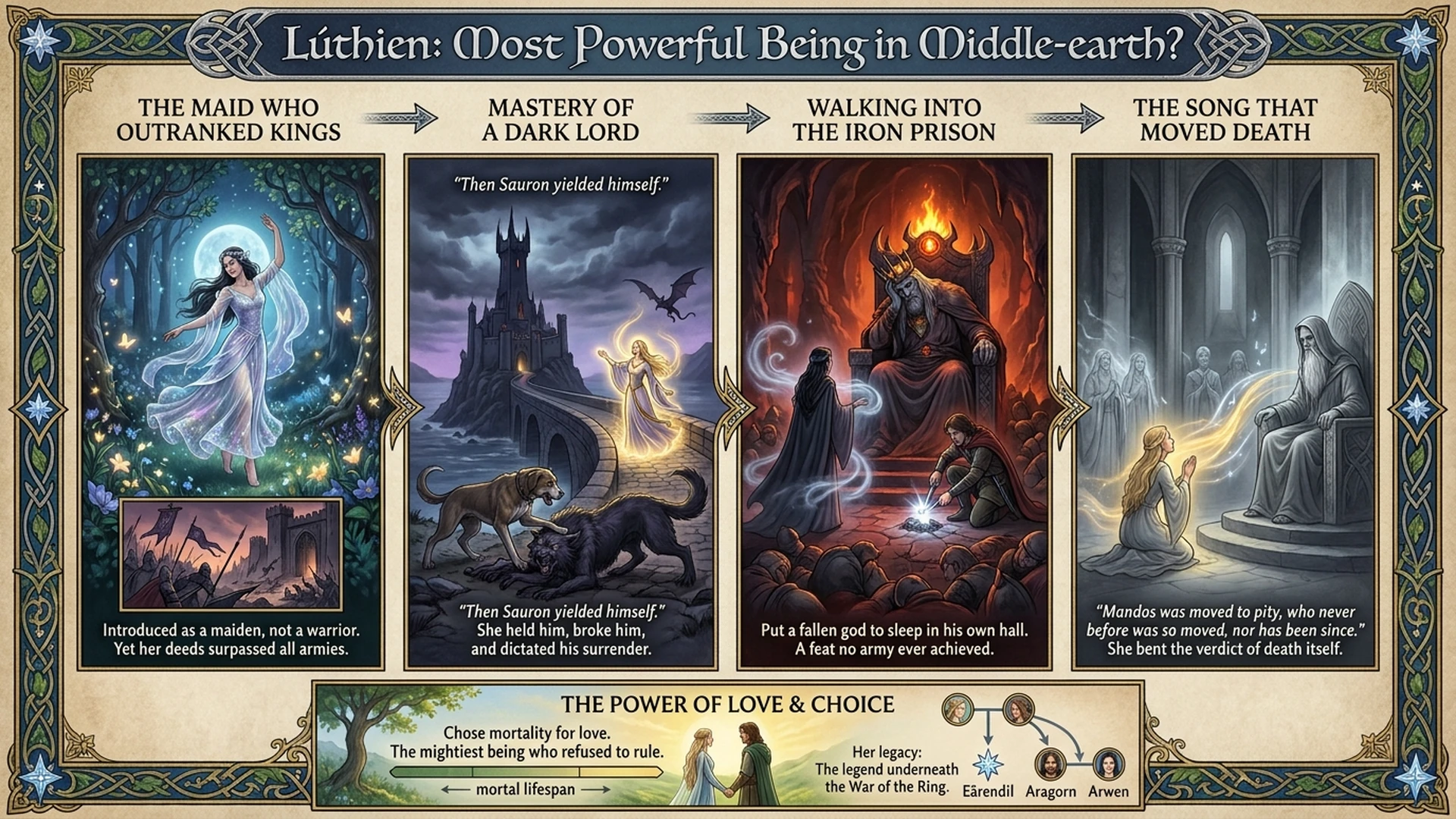 Lúthien: The Maiden Who Broke Morgoth | Tolkien Explained Infographic