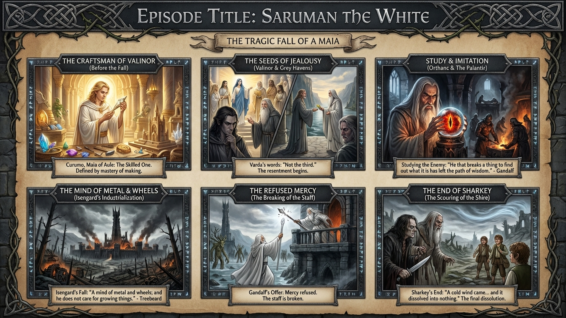 Saruman: The Angel Who Chose to Fall | Tolkien Explained Infographic