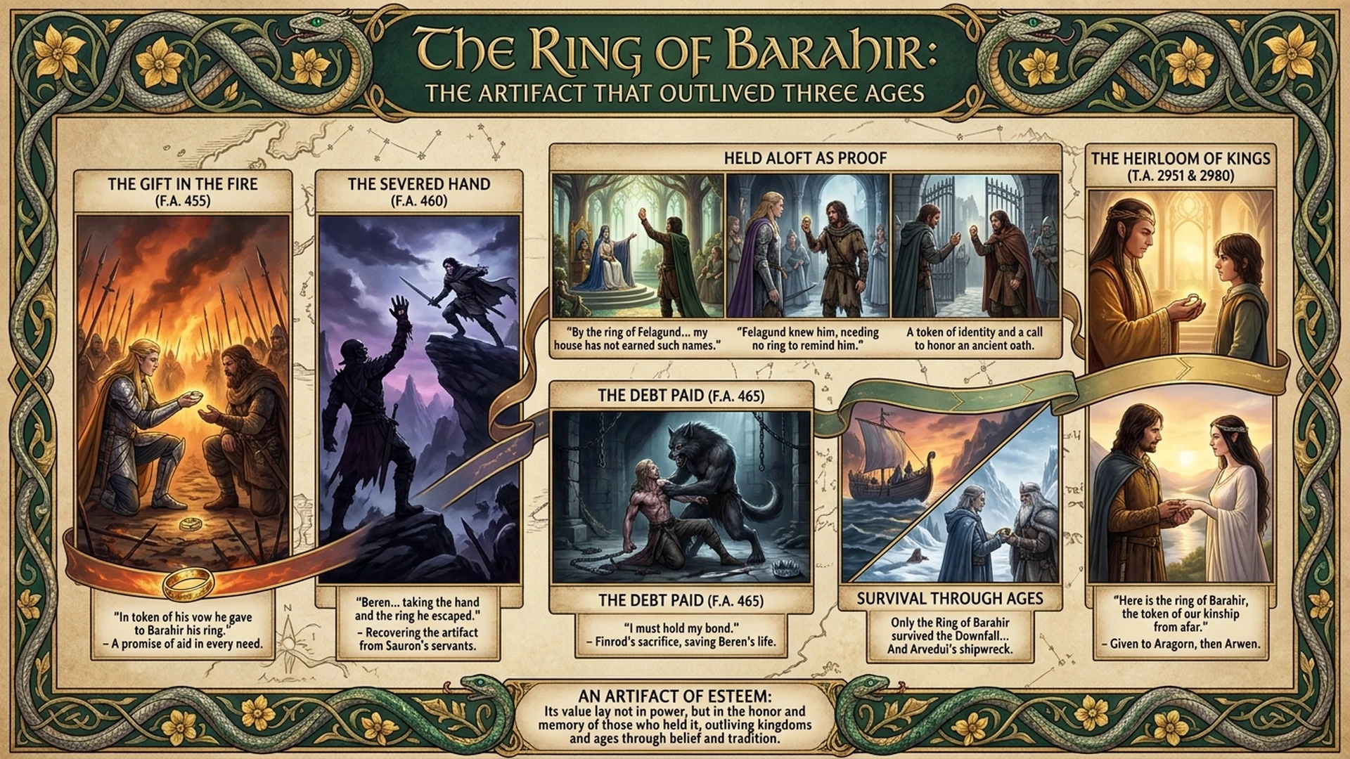 Ring of Barahir: The Ring With No Power | Silmarillion Explained Infographic