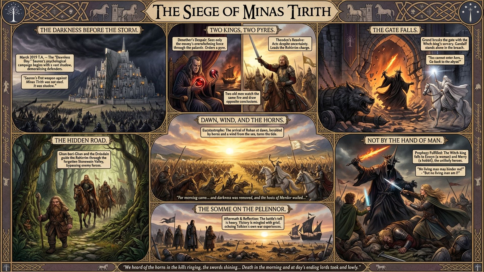Minas Tirith: The Siege That Broke Gondor's Will | Tolkien Lore Explained Infographic