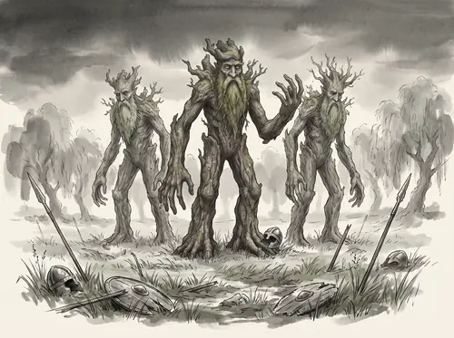 The Ents defeat the invaders of eastern Rohan.