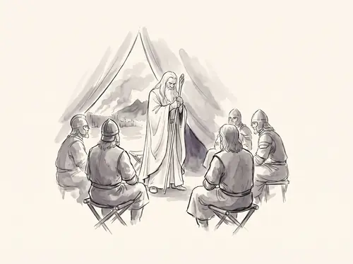 At the Last Debate Gandalf sets the strategy: the Ring-bearer's chance is the only hope; the Host must be Sauron's bait.