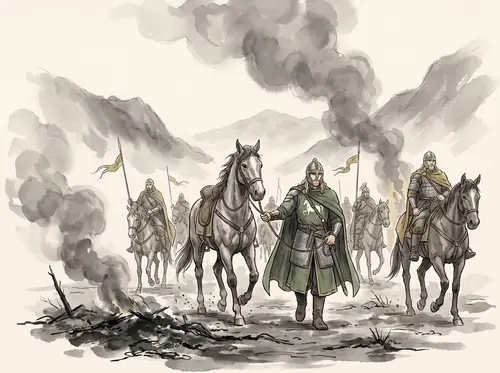 Éomer with the Host at the Morgul Vale.