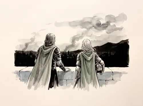 Faramir and Éowyn in the Houses of Healing.