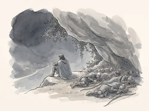 Faramir and his Rangers in Ithilien.