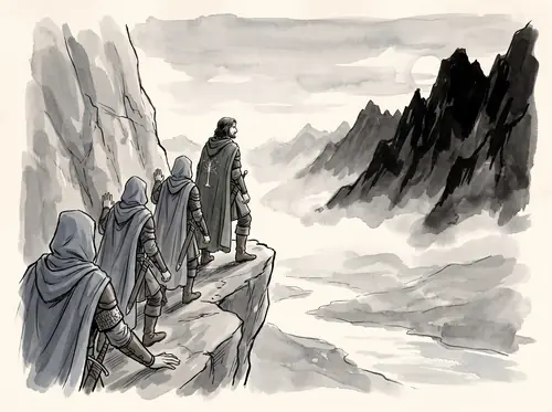 Faramir and his Rangers in Ithilien.