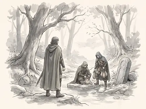 Faramir and his Rangers in Ithilien.